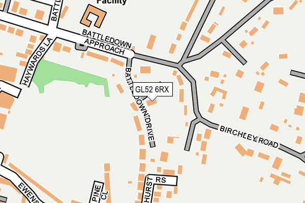 GL52 6RX map - OS OpenMap – Local (Ordnance Survey)