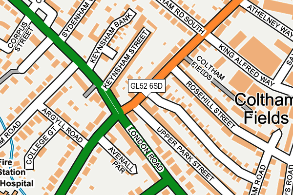GL52 6SD map - OS OpenMap – Local (Ordnance Survey)