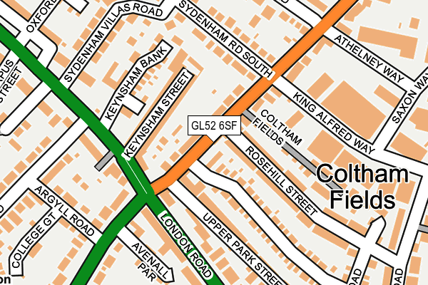 GL52 6SF map - OS OpenMap – Local (Ordnance Survey)