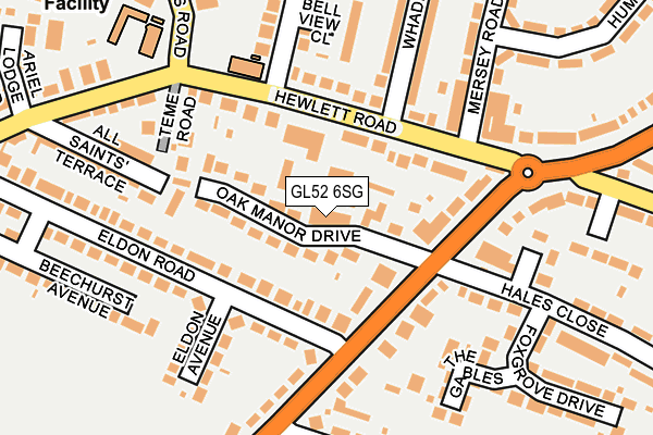 GL52 6SG map - OS OpenMap – Local (Ordnance Survey)