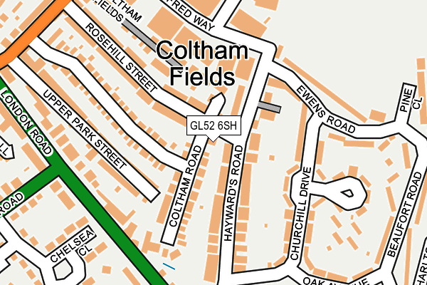 GL52 6SH map - OS OpenMap – Local (Ordnance Survey)