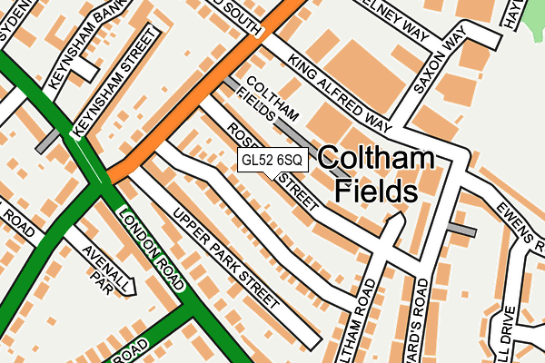 GL52 6SQ map - OS OpenMap – Local (Ordnance Survey)