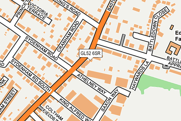 GL52 6SR map - OS OpenMap – Local (Ordnance Survey)