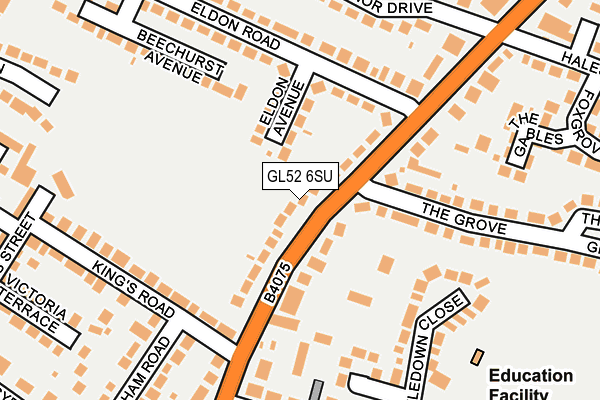 GL52 6SU map - OS OpenMap – Local (Ordnance Survey)