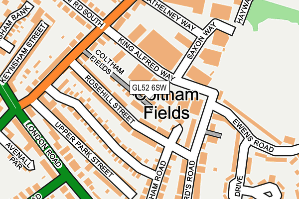 GL52 6SW map - OS OpenMap – Local (Ordnance Survey)