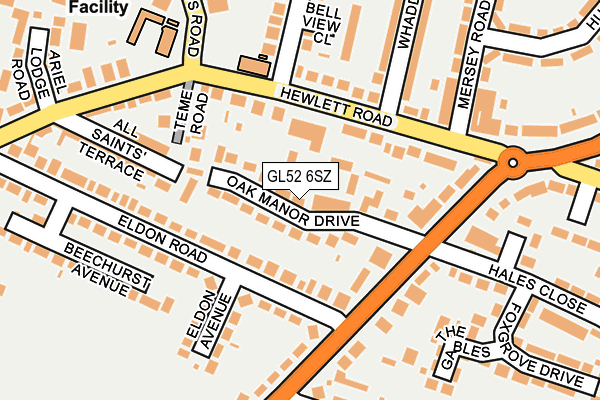 GL52 6SZ map - OS OpenMap – Local (Ordnance Survey)