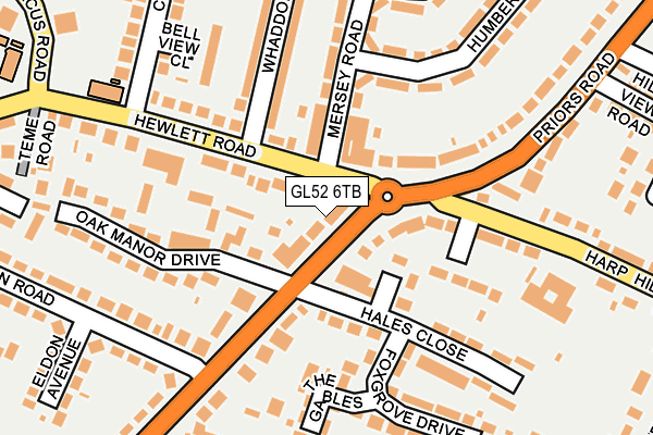 GL52 6TB map - OS OpenMap – Local (Ordnance Survey)