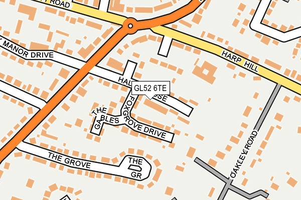 GL52 6TE map - OS OpenMap – Local (Ordnance Survey)