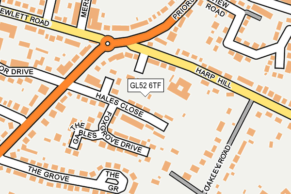 GL52 6TF map - OS OpenMap – Local (Ordnance Survey)