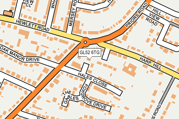 GL52 6TG map - OS OpenMap – Local (Ordnance Survey)