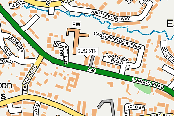 GL52 6TN map - OS OpenMap – Local (Ordnance Survey)