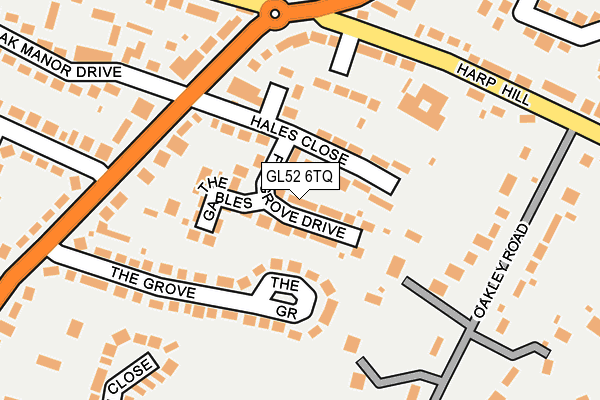 GL52 6TQ map - OS OpenMap – Local (Ordnance Survey)