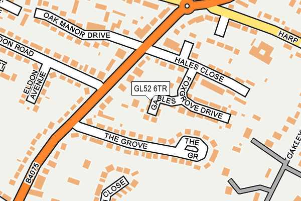 GL52 6TR map - OS OpenMap – Local (Ordnance Survey)