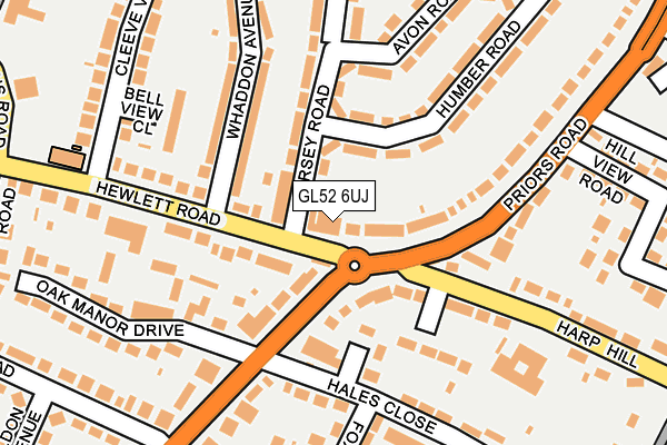 GL52 6UJ map - OS OpenMap – Local (Ordnance Survey)