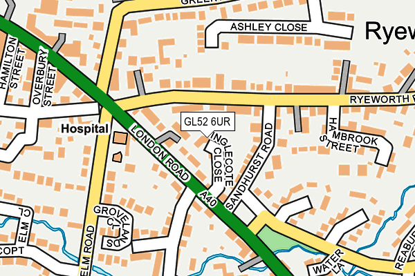 GL52 6UR map - OS OpenMap – Local (Ordnance Survey)