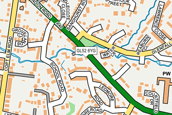 GL52 6YG map - OS OpenMap – Local (Ordnance Survey)