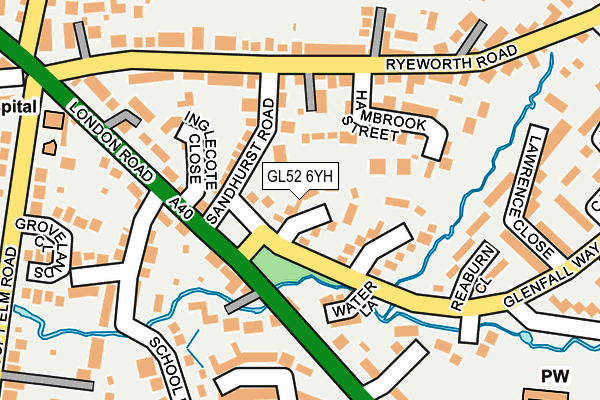 GL52 6YH map - OS OpenMap – Local (Ordnance Survey)