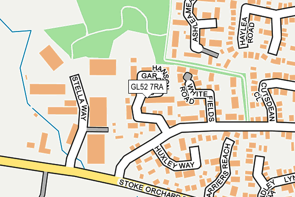 GL52 7RA map - OS OpenMap – Local (Ordnance Survey)