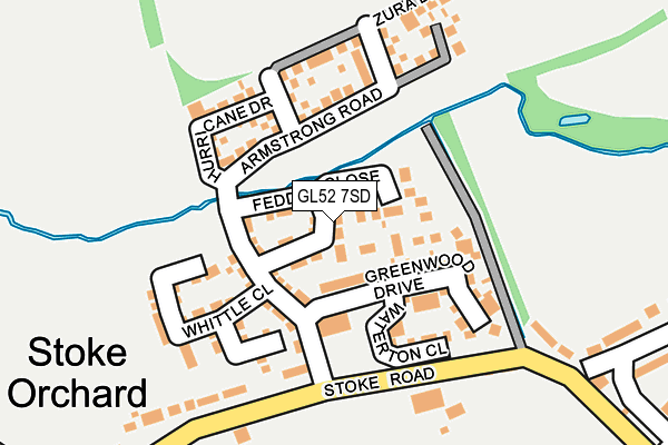 GL52 7SD map - OS OpenMap – Local (Ordnance Survey)