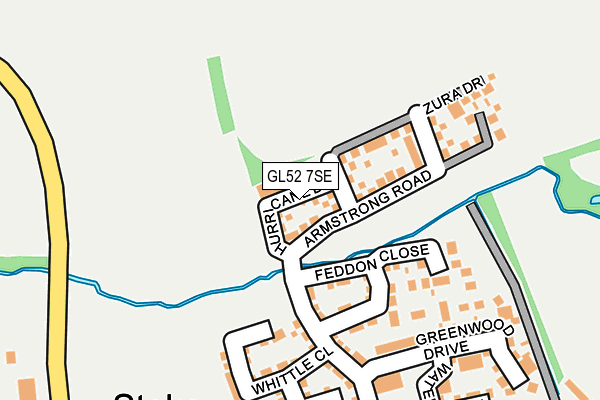 GL52 7SE map - OS OpenMap – Local (Ordnance Survey)