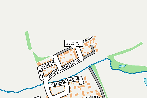 GL52 7SF map - OS OpenMap – Local (Ordnance Survey)