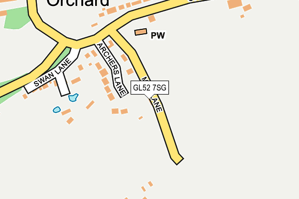 GL52 7SG map - OS OpenMap – Local (Ordnance Survey)