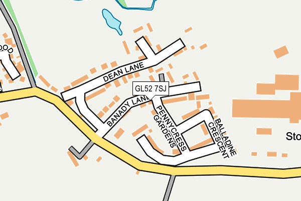 GL52 7SJ map - OS OpenMap – Local (Ordnance Survey)