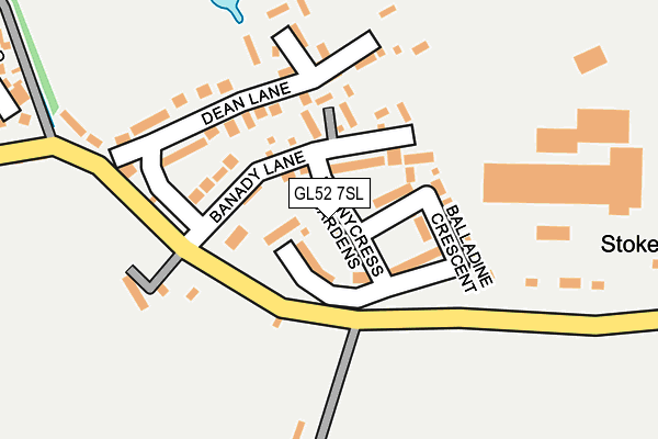 GL52 7SL map - OS OpenMap – Local (Ordnance Survey)
