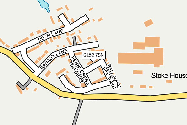 GL52 7SN map - OS OpenMap – Local (Ordnance Survey)