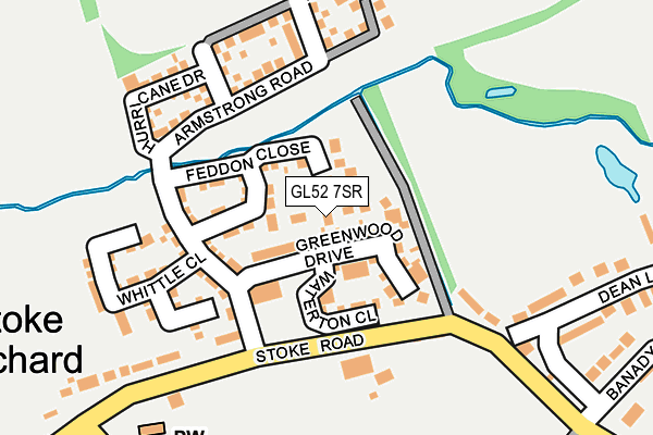 GL52 7SR map - OS OpenMap – Local (Ordnance Survey)