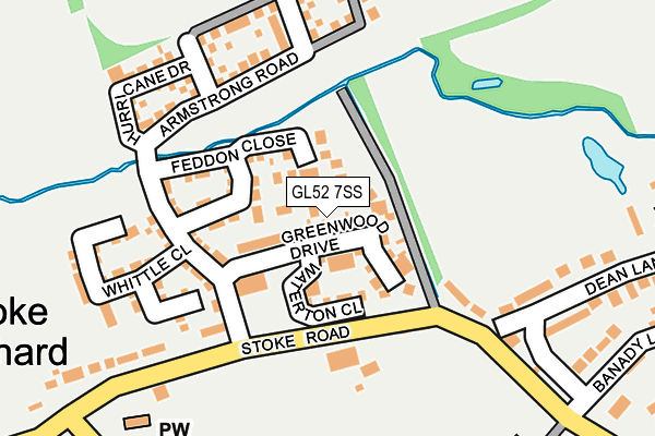 GL52 7SS map - OS OpenMap – Local (Ordnance Survey)