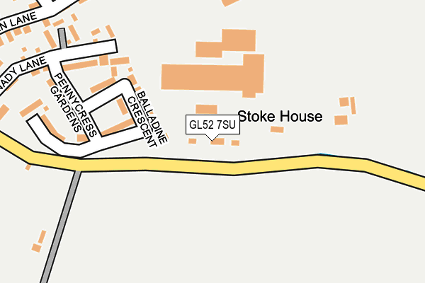 GL52 7SU map - OS OpenMap – Local (Ordnance Survey)