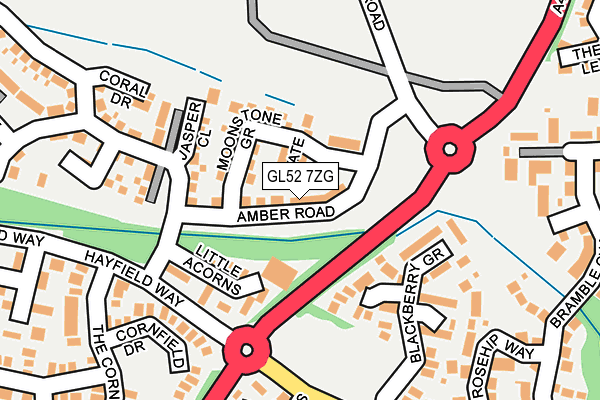 GL52 7ZG map - OS OpenMap – Local (Ordnance Survey)