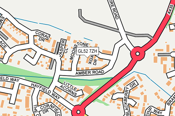 GL52 7ZH map - OS OpenMap – Local (Ordnance Survey)