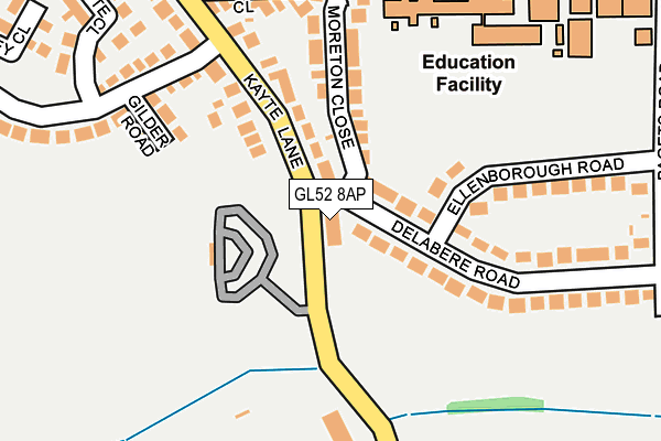 GL52 8AP map - OS OpenMap – Local (Ordnance Survey)