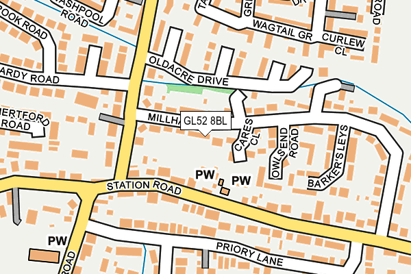 GL52 8BL map - OS OpenMap – Local (Ordnance Survey)