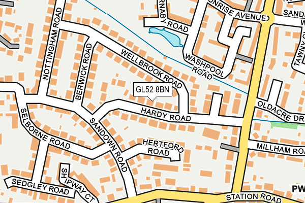 GL52 8BN map - OS OpenMap – Local (Ordnance Survey)