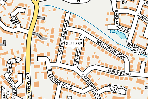 GL52 8BP map - OS OpenMap – Local (Ordnance Survey)