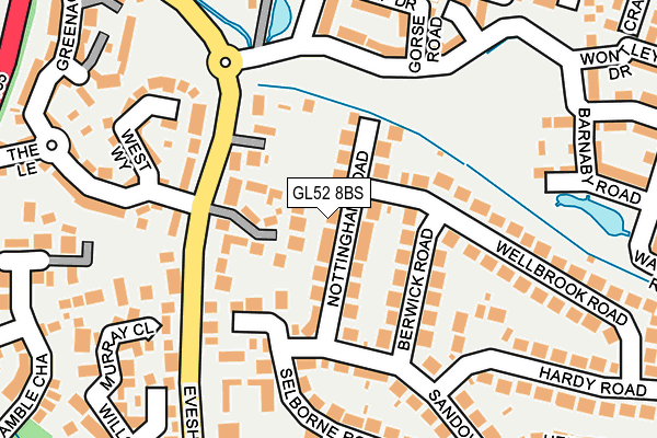 GL52 8BS map - OS OpenMap – Local (Ordnance Survey)