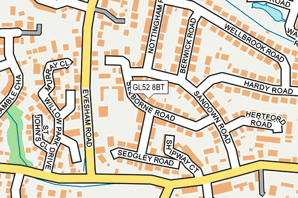 GL52 8BT map - OS OpenMap – Local (Ordnance Survey)