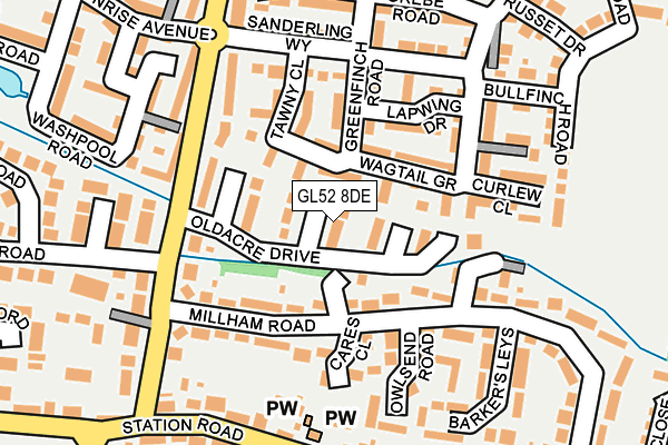 GL52 8DE map - OS OpenMap – Local (Ordnance Survey)