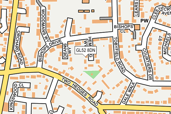 GL52 8DN map - OS OpenMap – Local (Ordnance Survey)