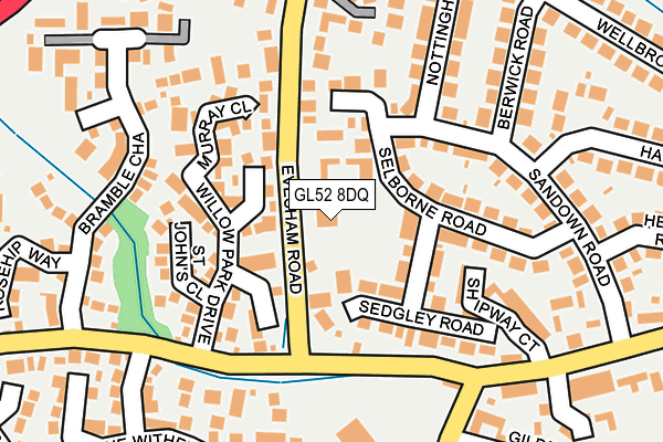 GL52 8DQ map - OS OpenMap – Local (Ordnance Survey)