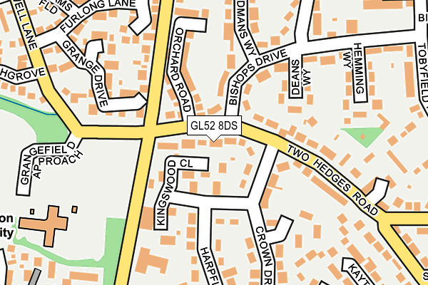 GL52 8DS map - OS OpenMap – Local (Ordnance Survey)