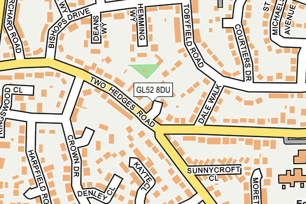 GL52 8DU map - OS OpenMap – Local (Ordnance Survey)