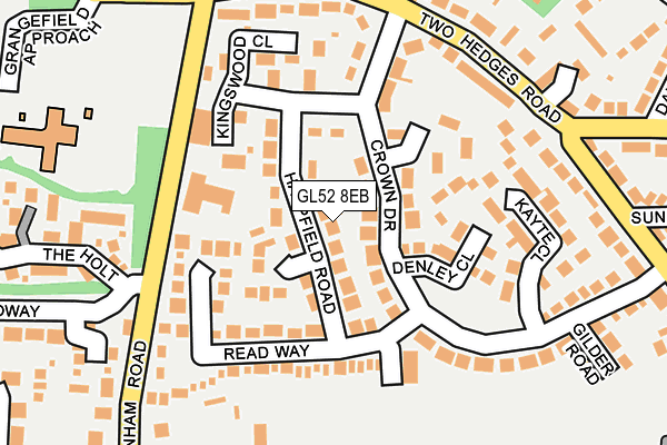 GL52 8EB map - OS OpenMap – Local (Ordnance Survey)