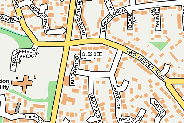 GL52 8EE map - OS OpenMap – Local (Ordnance Survey)