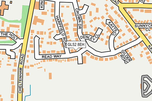 GL52 8EH map - OS OpenMap – Local (Ordnance Survey)