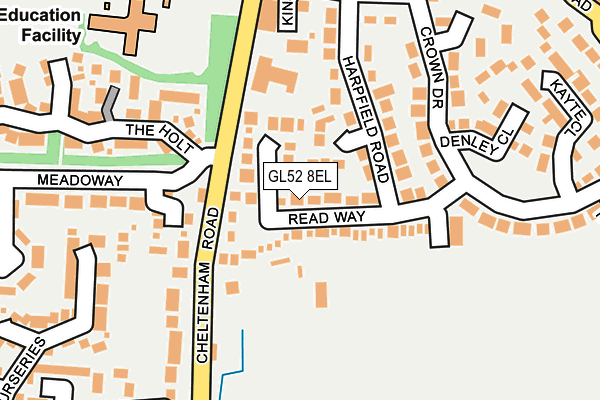 GL52 8EL map - OS OpenMap – Local (Ordnance Survey)