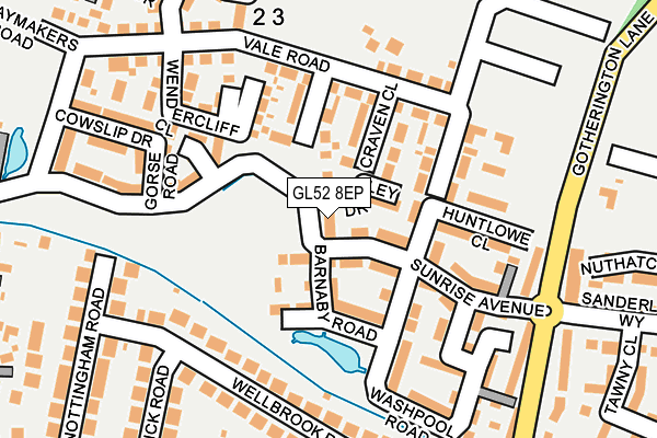 GL52 8EP map - OS OpenMap – Local (Ordnance Survey)